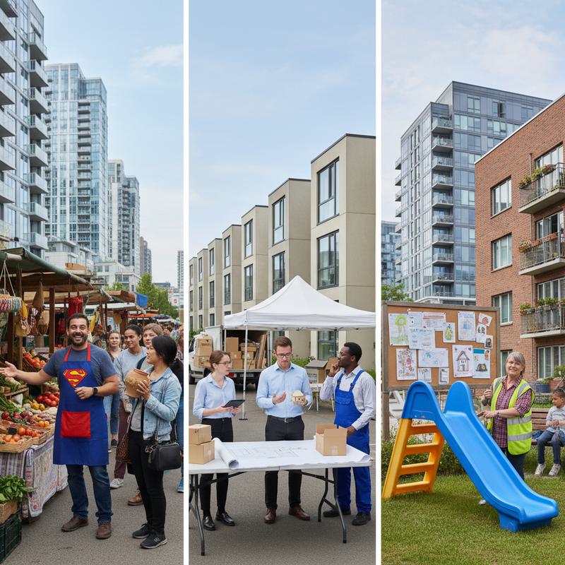 Market, Planned and Mixed — Three Neighbourhood Vignettes