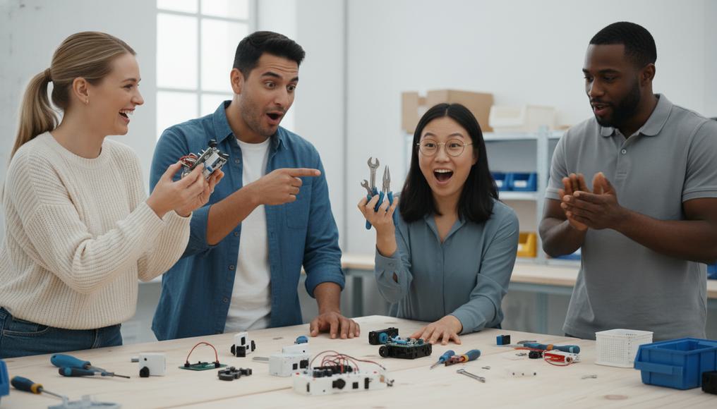 A team of professionals from various backgrounds working together, illustrating the human element of labor in economic production.