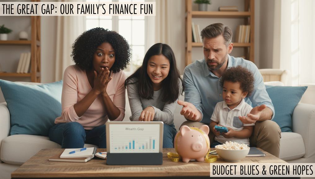 Everyday households reflecting on income flows and wealth stocks, illustrating inequality measurement in the context of government redistribution policies.