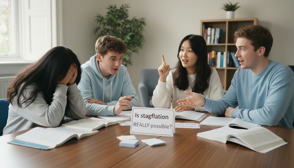 Visual aid for common A-Level Economics questions on effective demand, shifts, and determinants through thoughtful study scene.