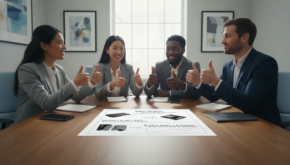 Diverse team in a meeting discussing pricing strategies based on elasticity, showcasing business applications in economics.