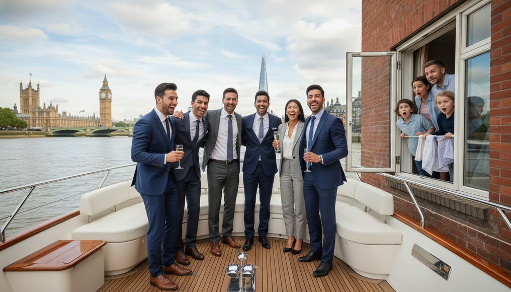 A visual depiction of the growing wealth gap in the UK, highlighting disparities between affluent and everyday living.