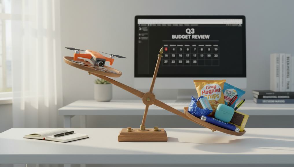 Visual of cognitive biases challenging rational consumer model in utility theory, showing emotional versus logical choices in economics